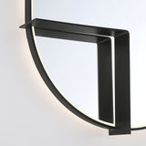 Chadwick Medium LED Oval Mirror 24" x 36", Brushed Black
