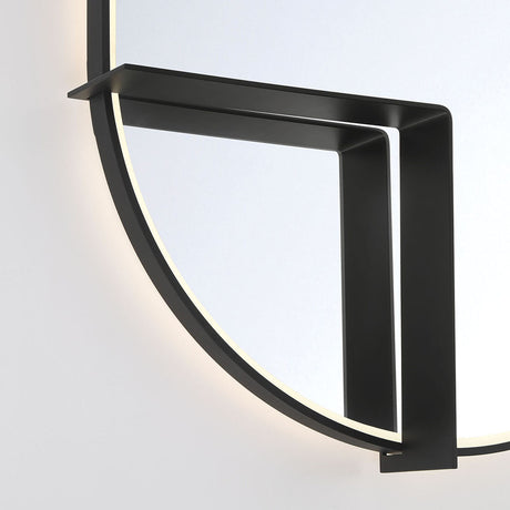 Chadwick Medium LED Oval Mirror 24" x 36", Brushed Black