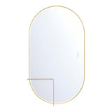 Chadwick Large LED Oval Mirror 24" x 42", Brushed Brass
