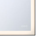Demott Large LED Rectangular 28" x 36", Brushed Black