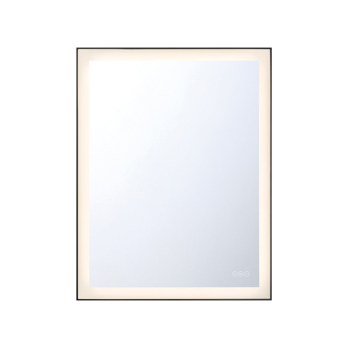 Demott Large LED Rectangular 28" x 36", Brushed Black