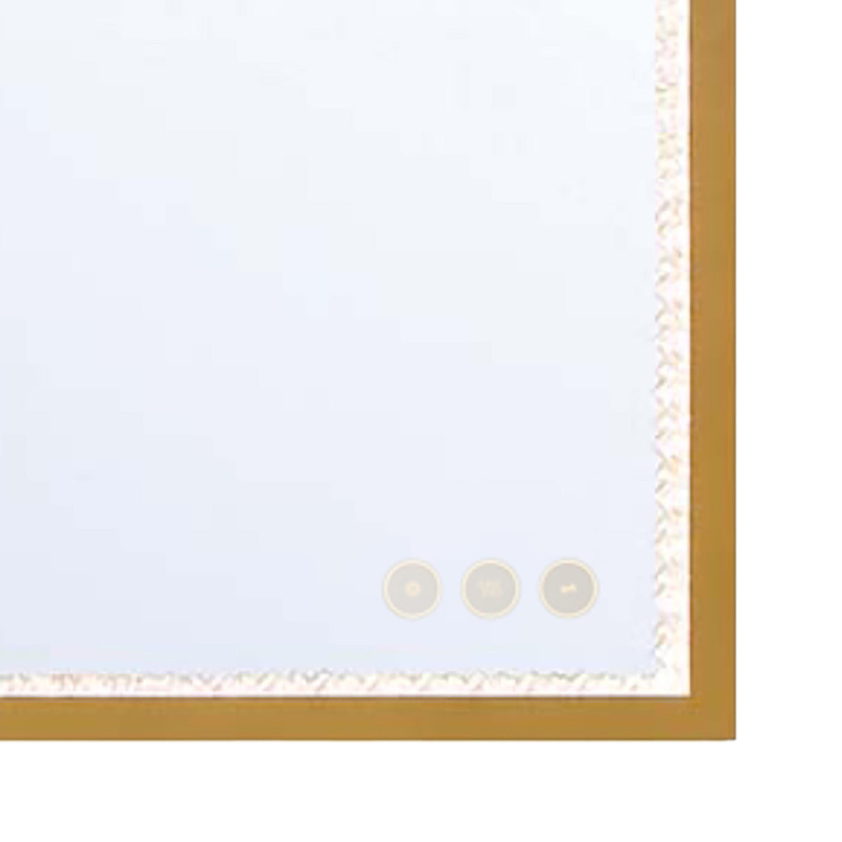 Mildred Large LED Rectangular Mirror 28" x 36", Brushed Brass