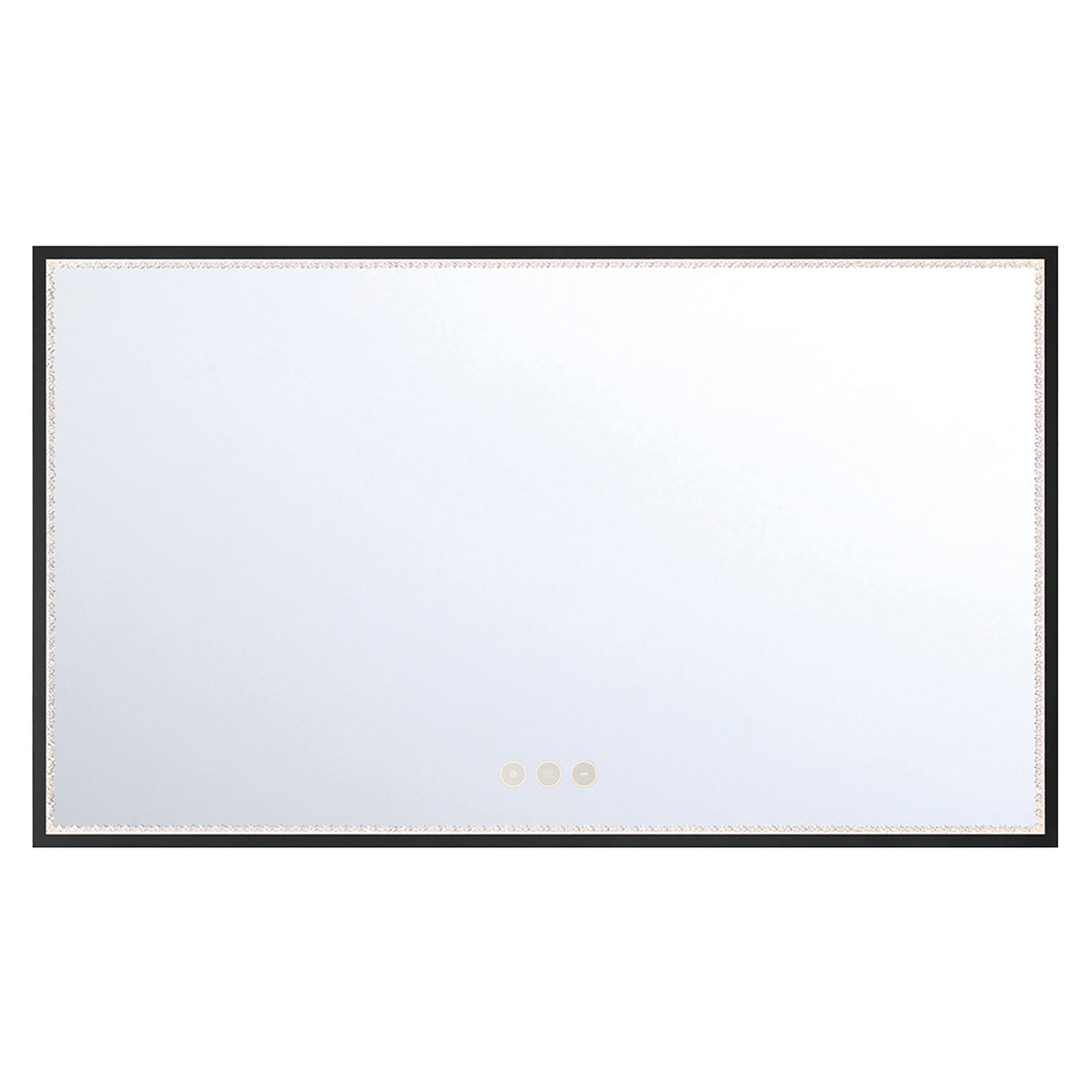 Mildred Extra Large LED Rectangular Mirror 32" x 54", Brushed Black
