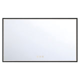 Mildred Extra Large LED Rectangular Mirror 32" x 54", Brushed Black