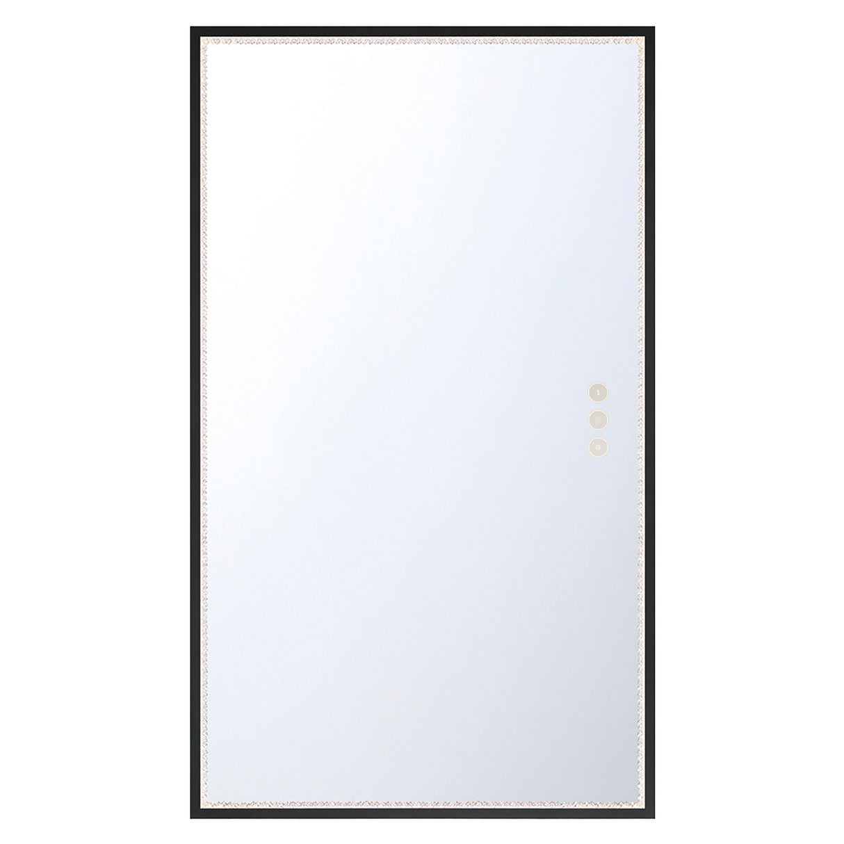 Mildred Extra Large LED Rectangular Mirror 32" x 54", Brushed Black
