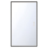 Mildred Extra Large LED Rectangular Mirror 32" x 54", Brushed Black