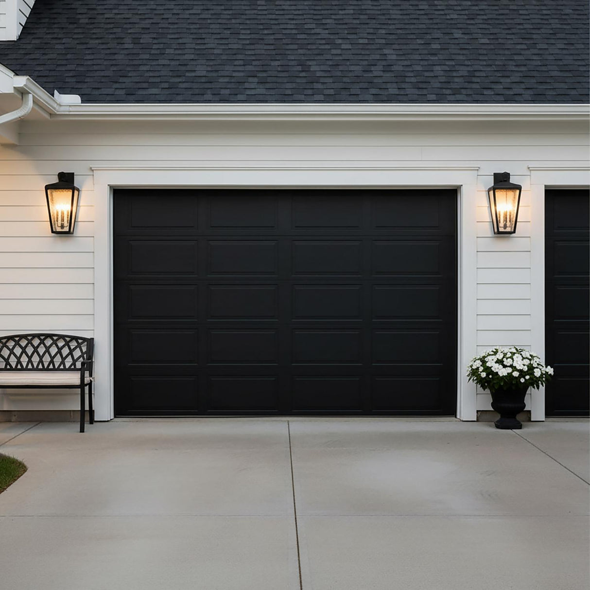 Barrett Outdoor Wall Light, Large 26" Textured Black