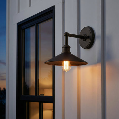 Artie Outdoor Wall Light, Small Antique Bronze for Modern Farmhouse home with White Siding