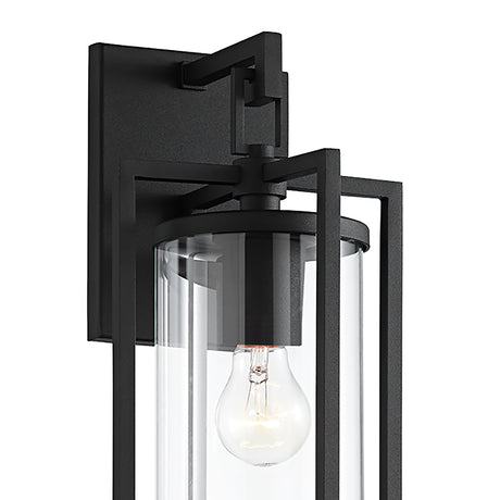 Peyton Outdoor Wall Light, Small 15" Textured Black