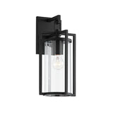 Peyton Outdoor Wall Light, Small 15" Textured Black