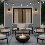 Peyton Outdoor Wall Light, Medium 18" Textured Black