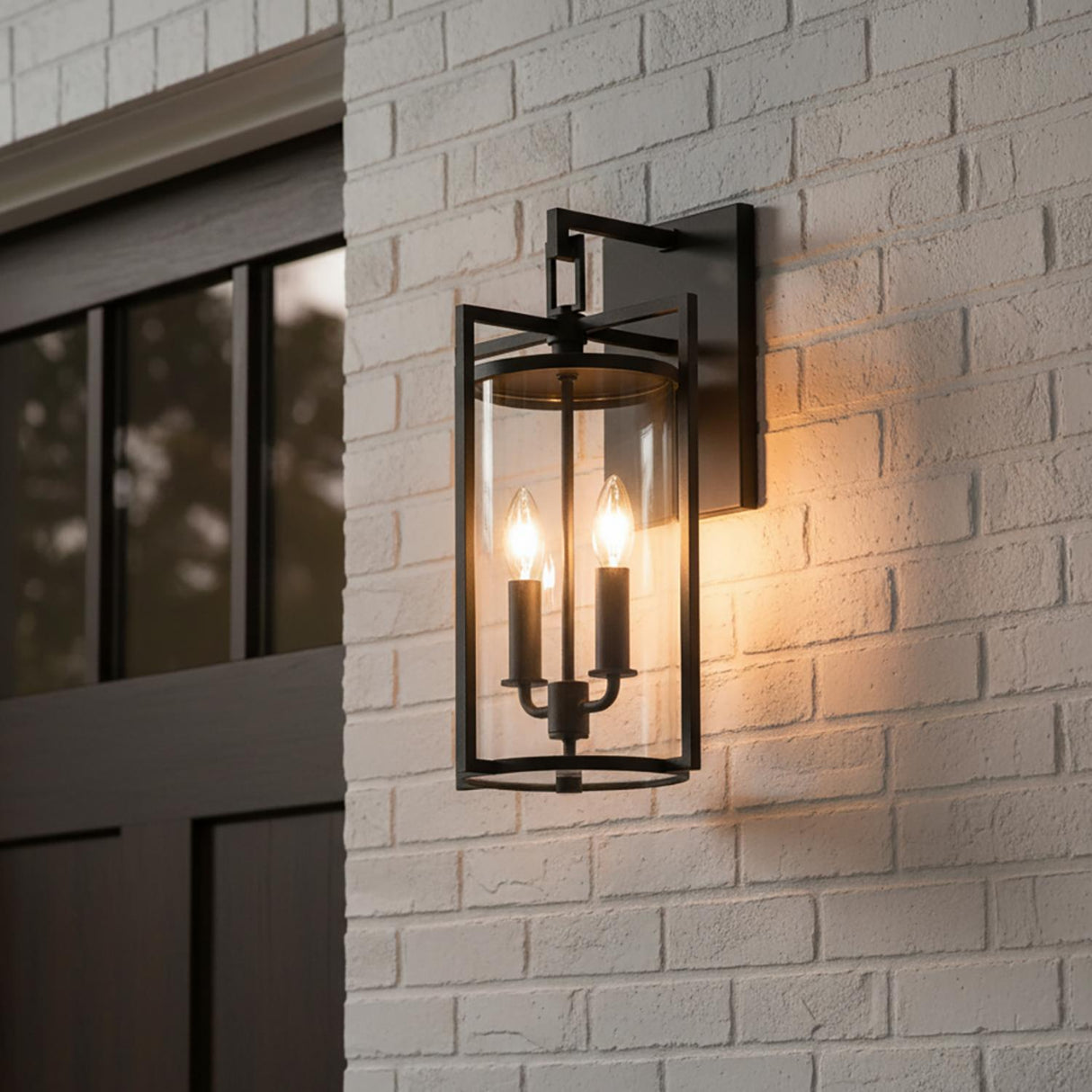 Peyton Outdoor Wall Light, Medium 18" Textured Black