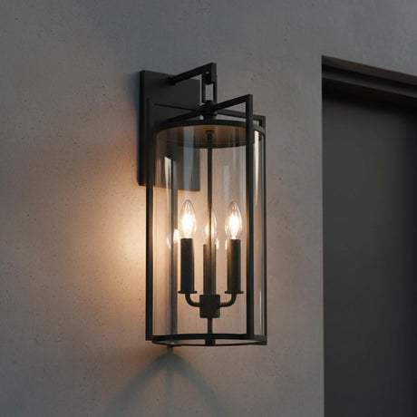 Peyton Outdoor Wall Light, Large 21" Textured Black