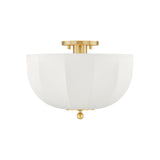 Mayfair Flush Mount 13", Aged Brass