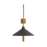 Gideon Wall Sconce, Graphite and Patina Brass