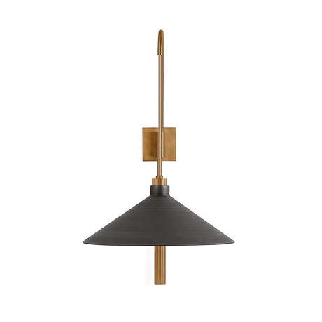 Gideon Wall Sconce, Graphite and Patina Brass