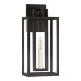 Durham Outdoor Wall Light, Small 16" Textured Black