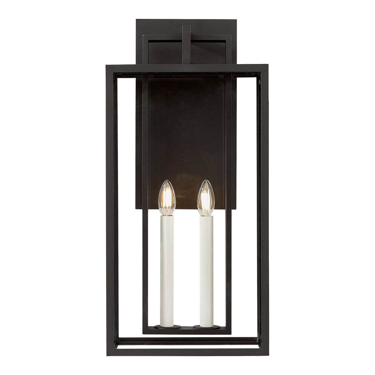 Durham Outdoor Wall Light, Large 25" Textured Black