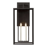 Durham Outdoor Wall Light, Large 25" Textured Black