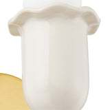 Adelaide Wall Sconce 9", Aged Brass and Antique Ivory Ceramic