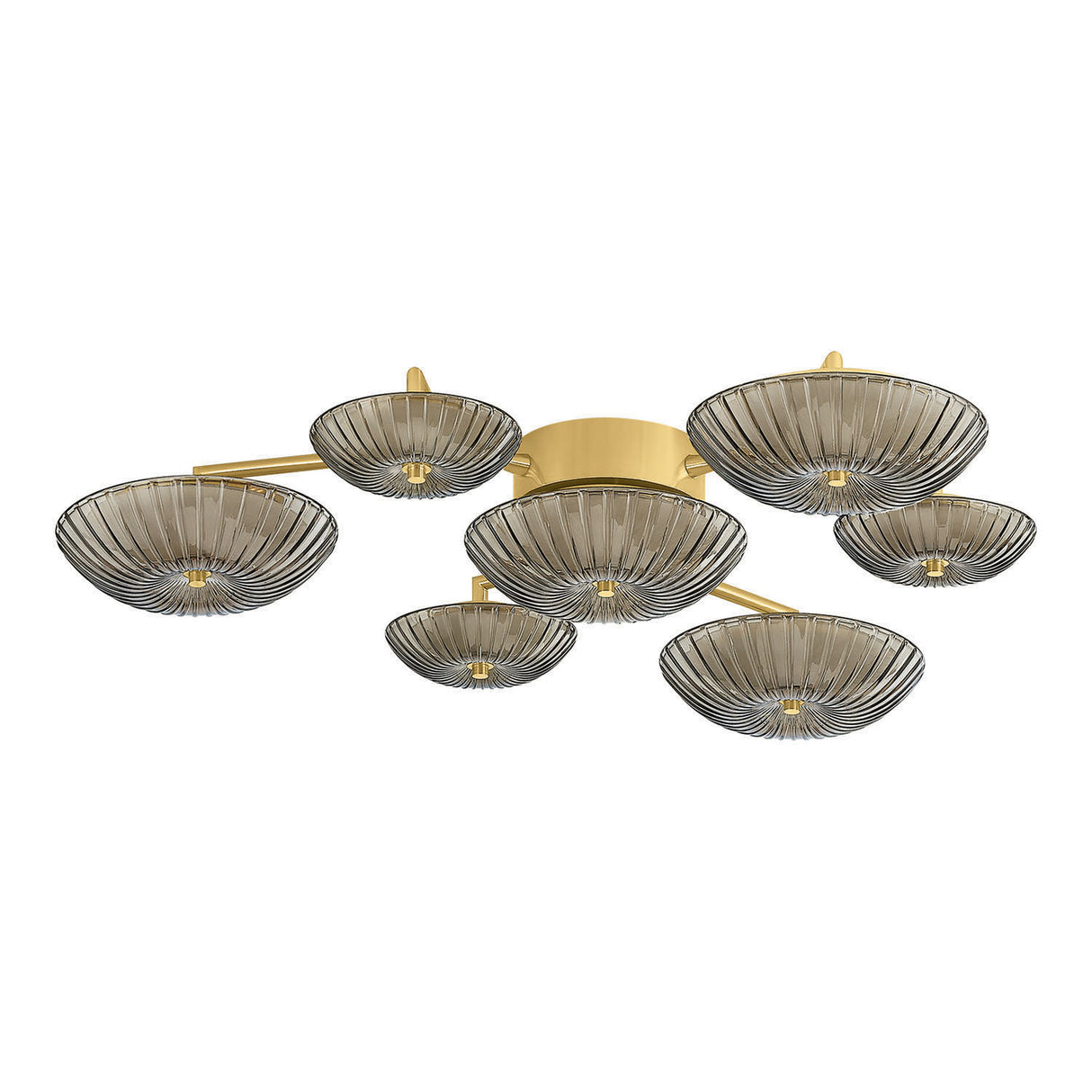 Gaia LED Flush Mount 41", Aged Brass