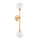 Olivia 2 Light Wall Sconce 24", Aged Brass