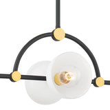 Penrose 6 Light Linear Pendant 43", Aged Brass and Textured Black