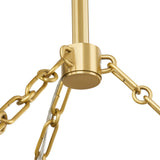 Penrose 6 Light Chandelier 43", Aged Brass and Textured Black