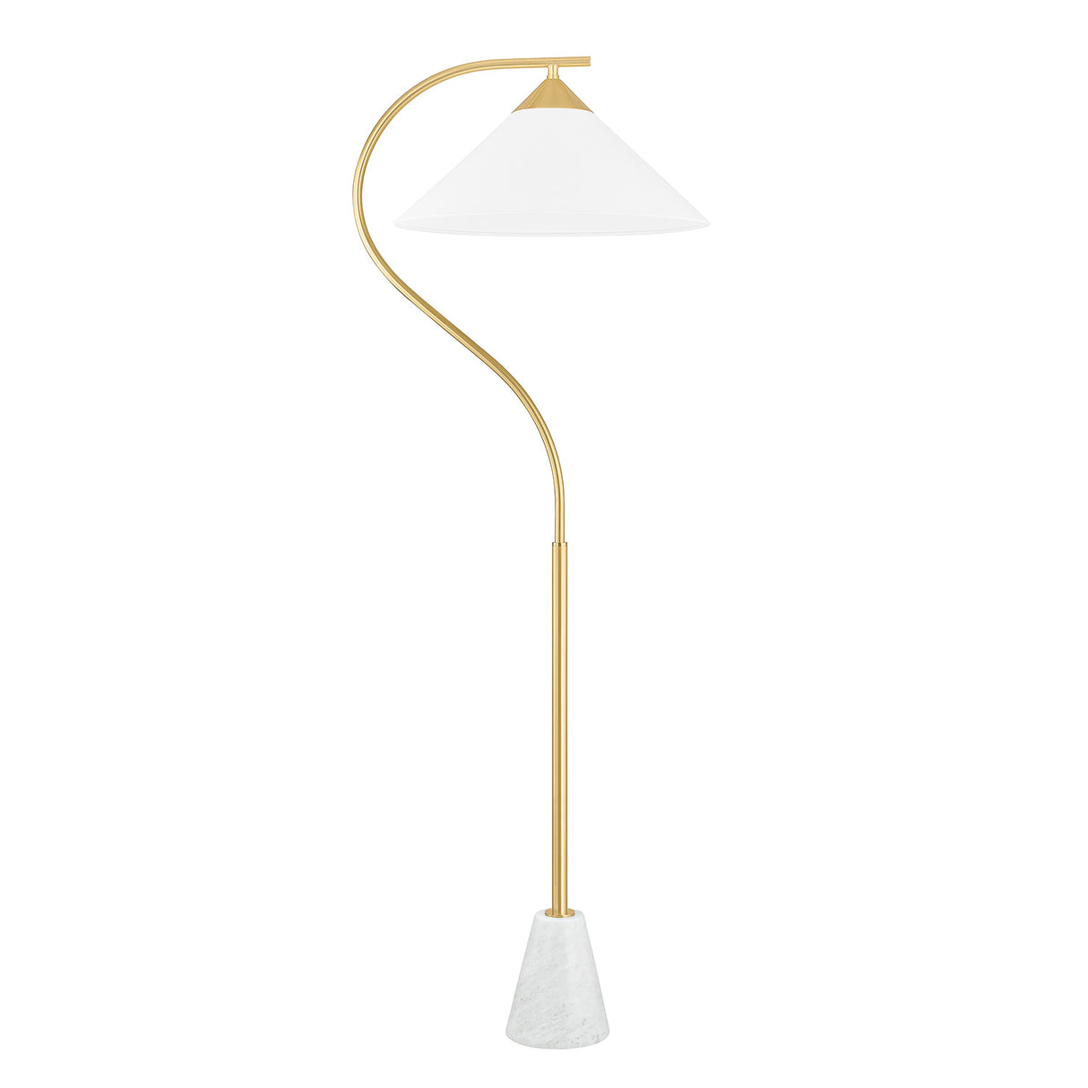 Seraphina Floor Lamp, Aged Brass