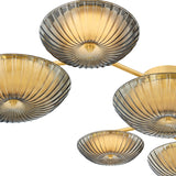Gaia LED Flush Mount 52", Aged Brass