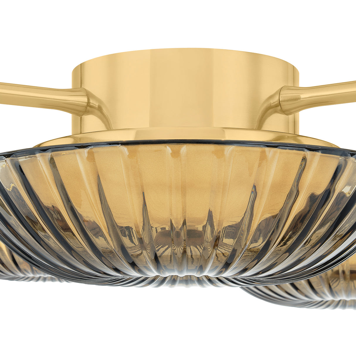 Gaia LED Flush Mount 52", Aged Brass