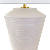Calista Ceramic Table Lamp, Whitewashed Terracotta
