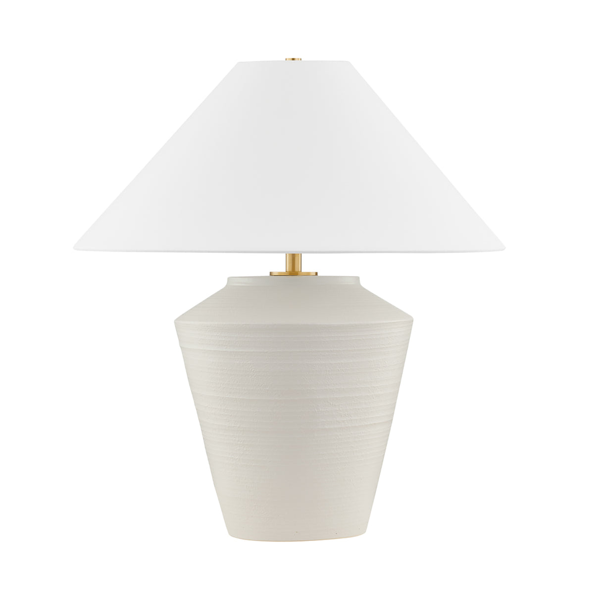 Calista Ceramic Table Lamp, Whitewashed Terracotta