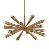 Camellia Medium Chandelier 30", Patina Brass