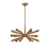 Camellia Medium Chandelier 30", Patina Brass