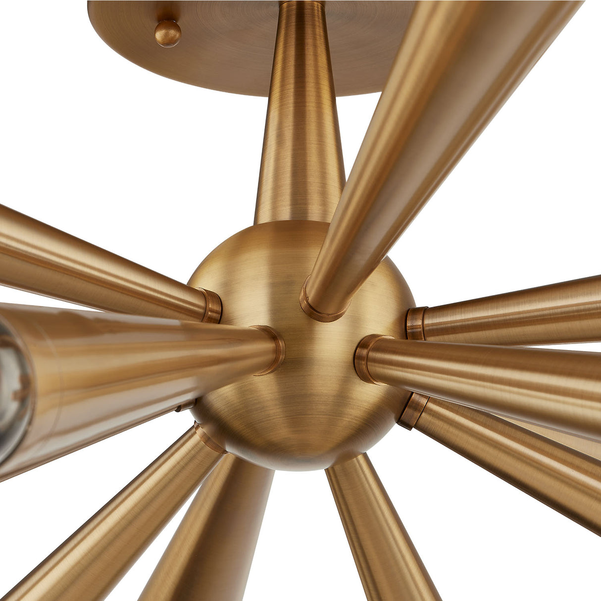 Camellia Semi Flush 30", Patina Brass