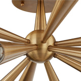 Camellia Semi Flush 30", Patina Brass