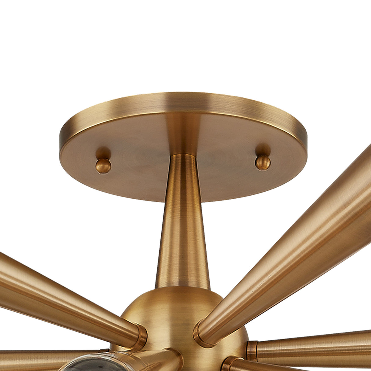 Camellia Semi Flush 30", Patina Brass