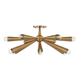 Camellia Semi Flush 30", Patina Brass