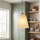 Bellport Medium Pendant 14", Aged Brass