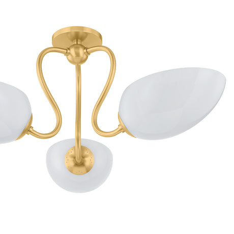 Calliope Semi-Flush 27", Aged Brass