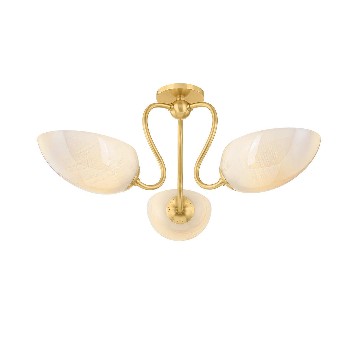 Calliope Semi-Flush 27", Aged Brass