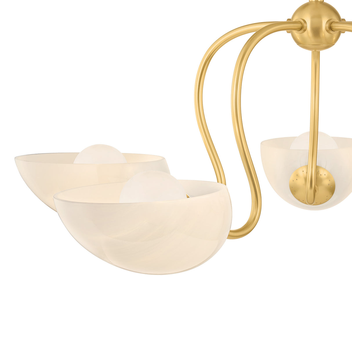 Calliope 5 Light Chandelier 34", Aged Brass