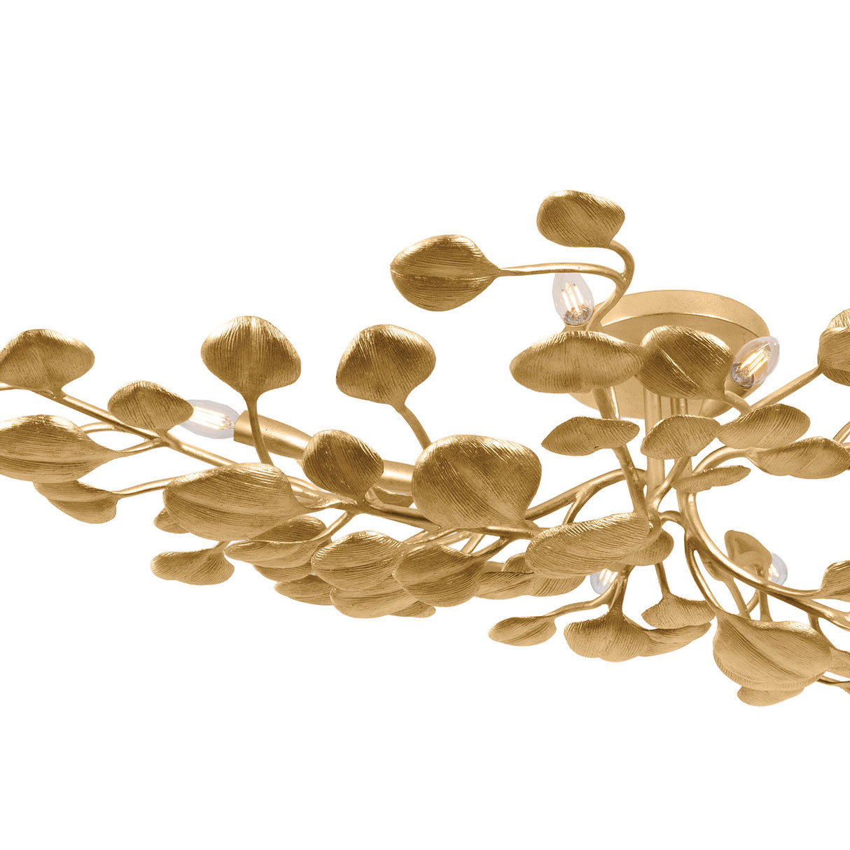 Phaedra Semi-Flush 30", Gold Leaf