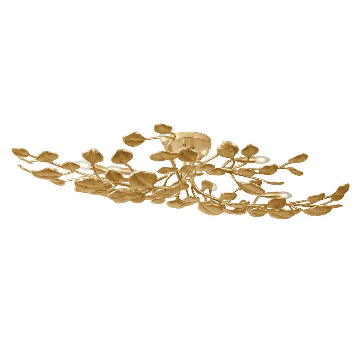 Phaedra Semi-Flush 30", Gold Leaf