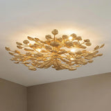 Phaedra Semi-Flush 50, Gold Leaf for Transitional home with Beige Walls