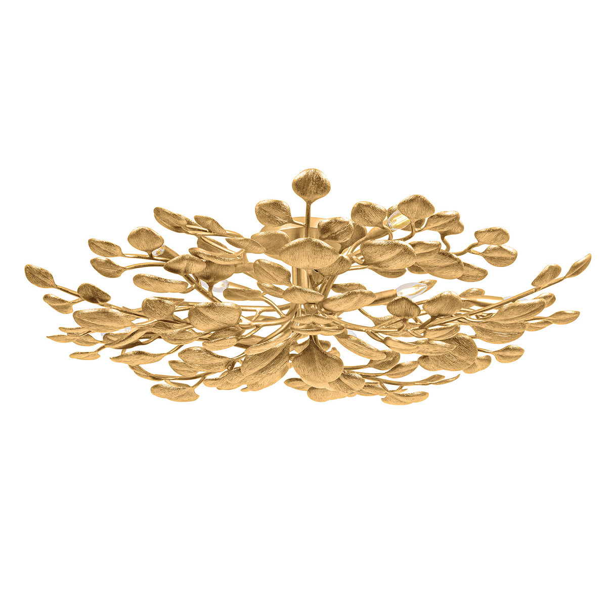 Phaedra Semi-Flush 50", Gold Leaf