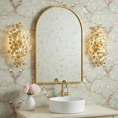 Phaedra Wall Sconce 48" for Traditional home with Light Green Wallpaper