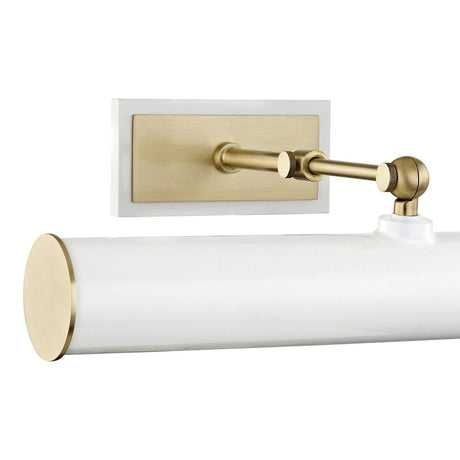 Judy Medium Picture Light 16", Aged Brass and White