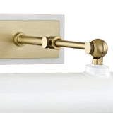 Judy Medium Picture Light 16", Aged Brass and White